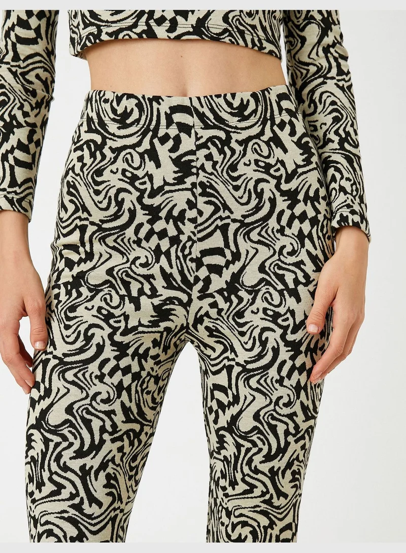 كوتون Flare Leg Trousers High Waist