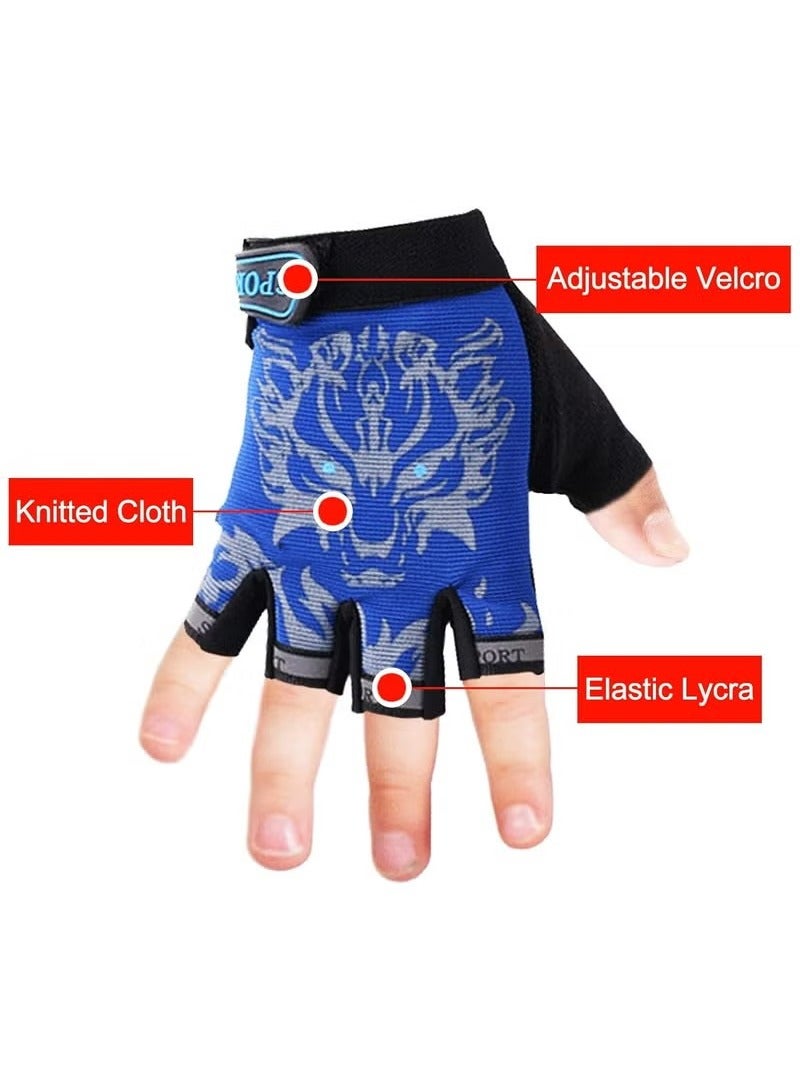Beauenty Kids Half-Finger Gloves - Multi-Sport, Breathable  Shock-Absorbing - Image 4