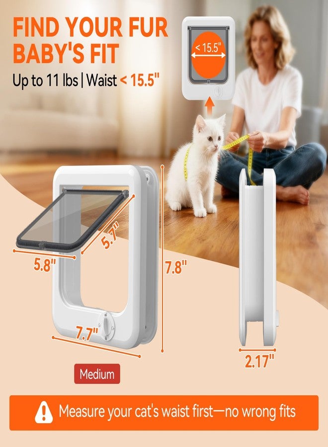 LIBBEPET Cat Door Interior Door, Push & Turn 4-Way Lock Indoor Cat Doors, Reinforced ABS Frame Pet Doors for Cats Up to 11 lbs, Easy DIY Installation for Interior and Exterior Doors, Medium - Image 5