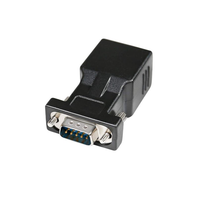 DTECH DB9 to RJ45 Serial Adapter RS232 Male to RJ-45 Female Ethernet Converter Compatible with Standard 9 Pin RS-232 Devices - Image 1
