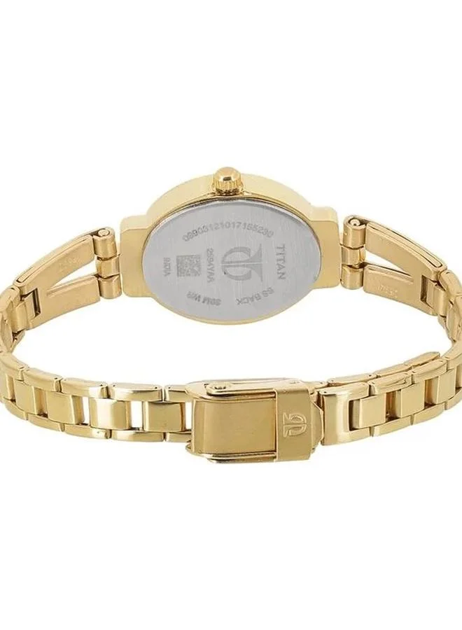 TITAN Women's Analog Display Watch With Gold Stainless Steel Strap - 2594YM01
