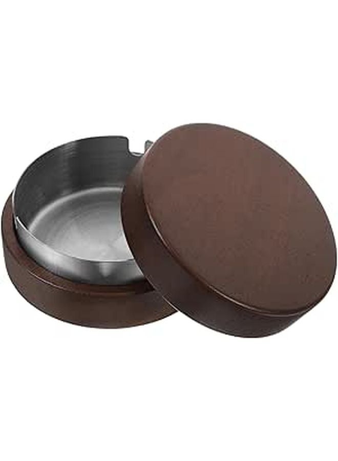 Stainless Steel Round Ashtray Indoor Cigarette Butt Holder for Home and Office Use - Image 1