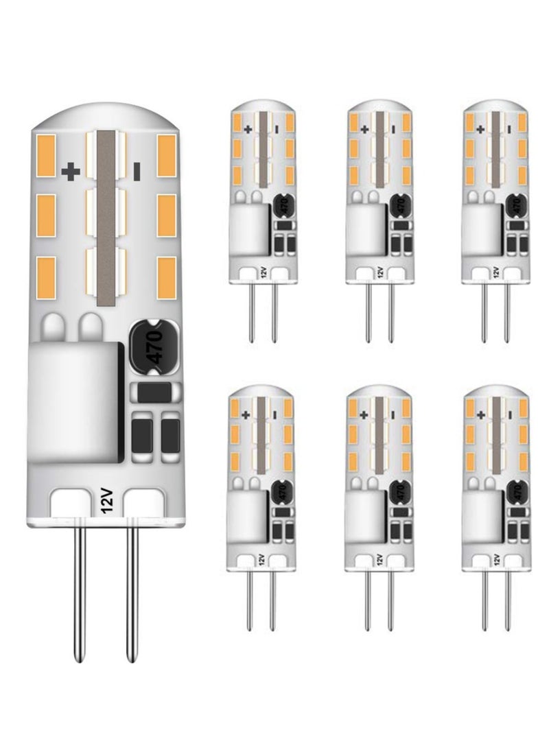 KASTWAVE G4 LED Bulb JC Type Bi-Pin Base Light Bulbs 1.4W AC/DC 12V 6000K Warm White 10W T3 Halogen Bulb Replacement for Under Cabinet Puck Light, Chandelier, RV, Landscape Lighting (6 Pack)  - Image 1