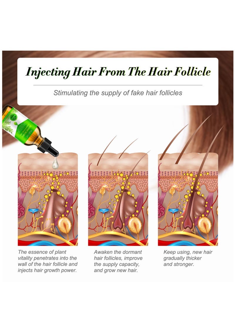 IFUDOIT 60ml Rosemary Essential Oil for Hair Growth Pure Organic Rosemary Oil for Dry Damaged Hair and Growth Hair Scalp Oil Pure and Natural Premium Quality Oil Hair Loss Treatment Oil for Men and Women - Image 5