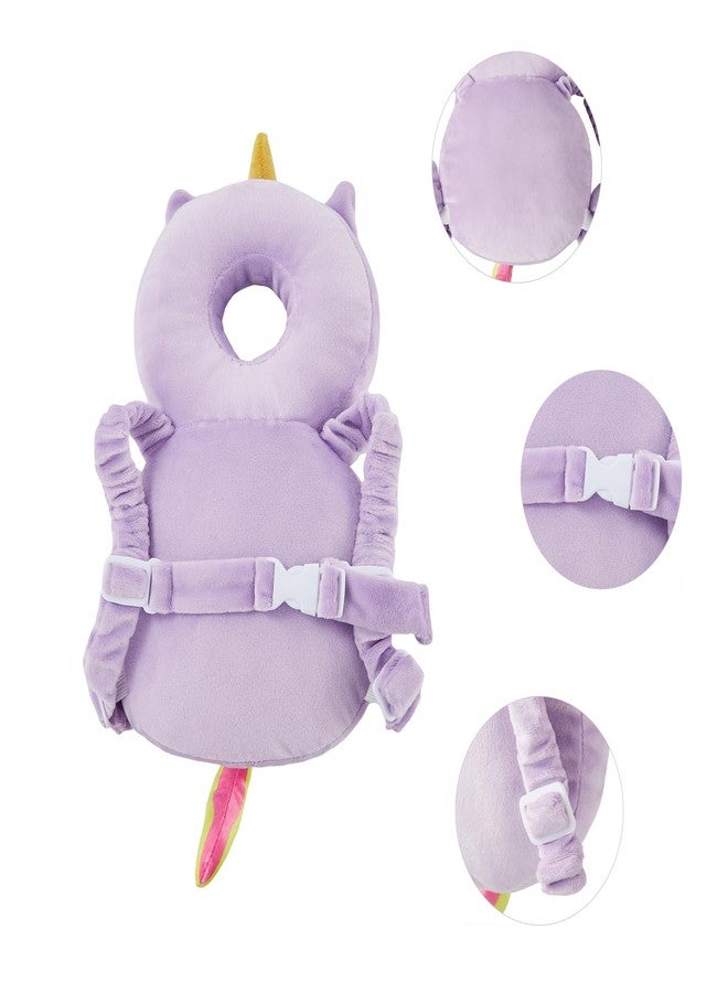 KingCheer Baby Back Potection Toddler Safety Protector Cushion Pad Toddler Backpack for Crawling Walking Adjustable Toddlers Back Safety Pad for Boys and Girls(Unicorn) - Image 5