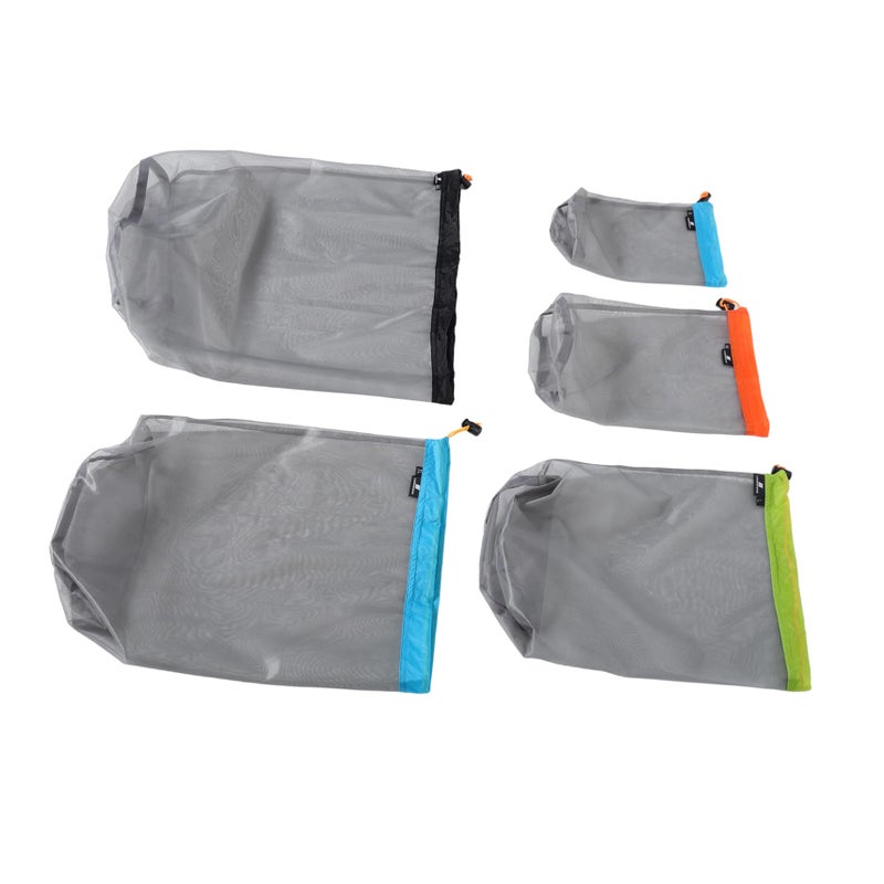 Reusable Polyester Mesh Storage Sack Set For Sleeping Bags Jackets Outdoor Gear Grey - Image 2