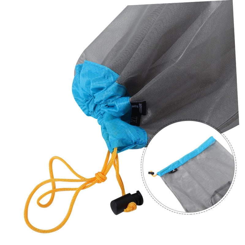 Reusable Polyester Mesh Storage Sack Set For Sleeping Bags Jackets Outdoor Gear Grey - Image 4