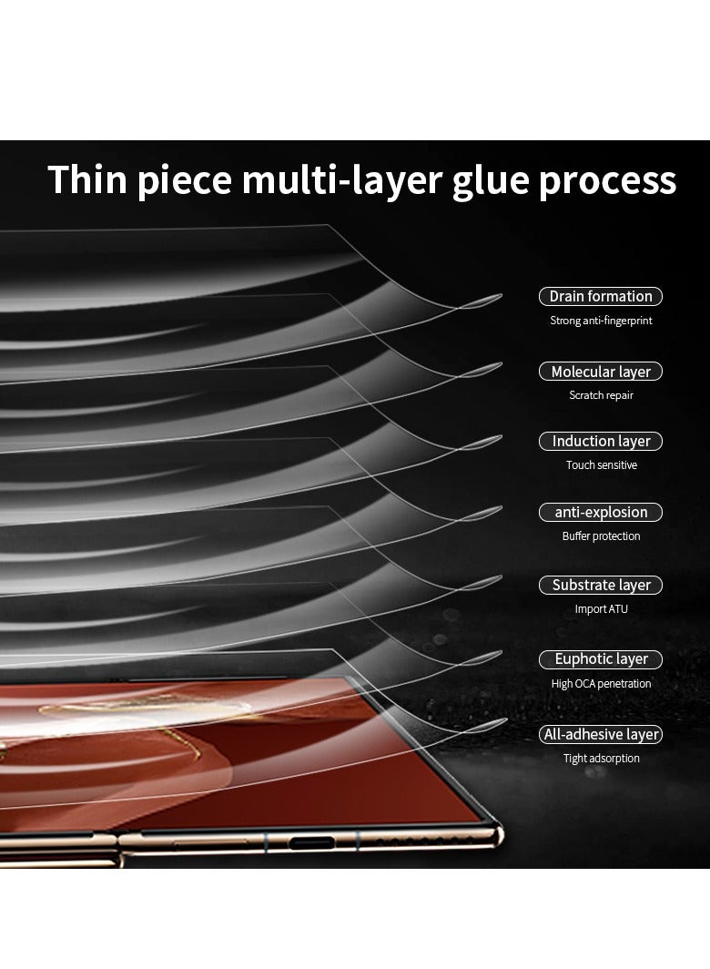 general Huawei Mate XT three-fold screen mobile phone film TPU high-definition instant repair protective film film cutting machine dedicated hydrogel film (one piece) - Image 4