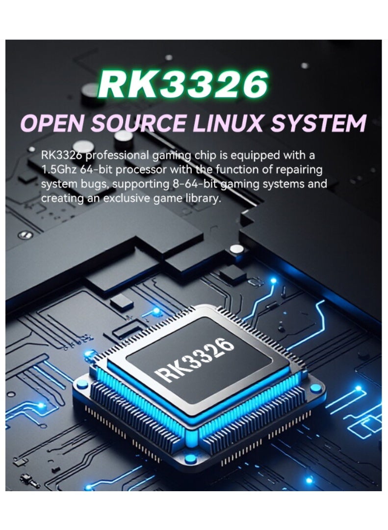 R36MAX II 4.5 بوصة ريترو وحدة تحكم اللعبة المحمولة,1024x768 IPS شاشة HD,64G مدمجة في 20000 + لعبة كلاسيكية,نظام لينكس مفتوح المصدر المحمول,واي فاي متكامل في وحدات تحكم ألعاب الفيديو الرجعية,بطارية 4000mAh مع أركاد جويستيك * 2 - Image 5
