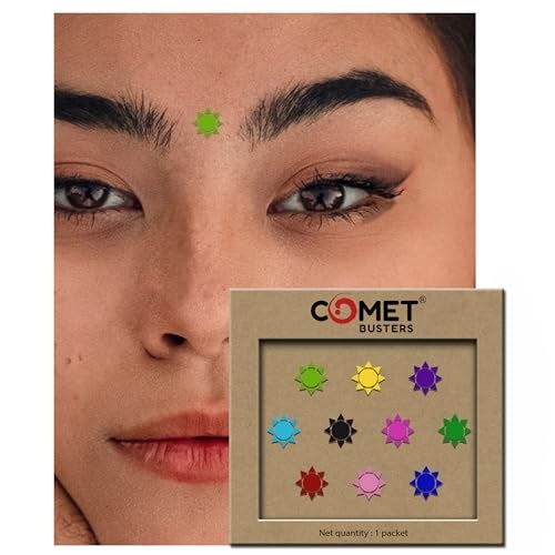 Comet Busters Handcrafted Multicolor Bindi for Women (10 mm) (BV278) - Image 4