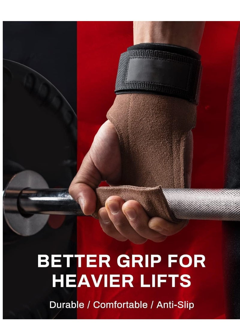 TRASSLE Weight Lifting Wrist Hooks Straps, Workout Wrist Wraps with Dual-Layer Oxford Leather, Enhanced Grip for Optimal Hand and Wrist Protection, Gym Lifting Straps for Deadlift and Powerlifting - Image 4