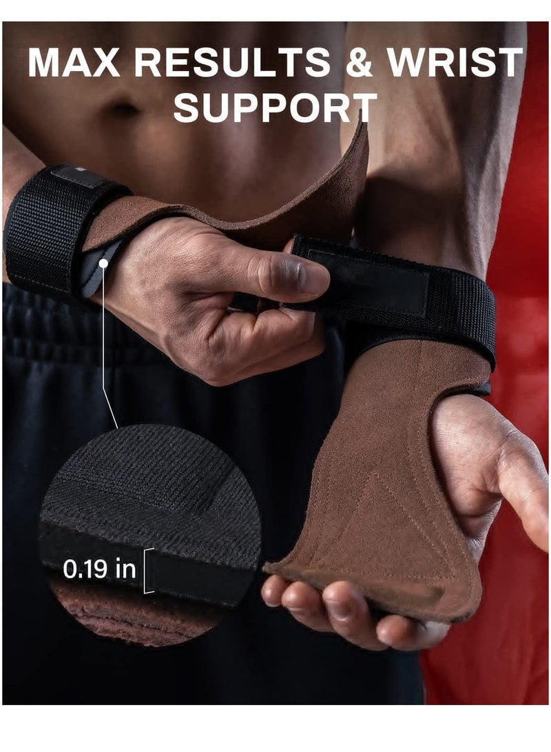 TRASSLE Weight Lifting Wrist Hooks Straps, Workout Wrist Wraps with Dual-Layer Oxford Leather, Enhanced Grip for Optimal Hand and Wrist Protection, Gym Lifting Straps for Deadlift and Powerlifting - Image 3
