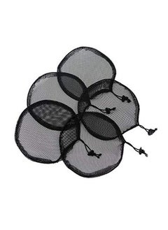 yantaisiyu 5Pcs Black Ponytail Hair Net Ponytail Wig Cap With Elastic Drawstring Ponytail Net Base For Making Hair Bun Hair Wig Making Tool For Women (Round)  - Image 3