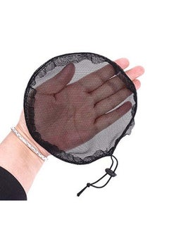 yantaisiyu 5Pcs Black Ponytail Hair Net Ponytail Wig Cap With Elastic Drawstring Ponytail Net Base For Making Hair Bun Hair Wig Making Tool For Women (Round)  - Image 5