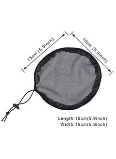 yantaisiyu 5Pcs Black Ponytail Hair Net Ponytail Wig Cap With Elastic Drawstring Ponytail Net Base For Making Hair Bun Hair Wig Making Tool For Women (Round)  - Image 4