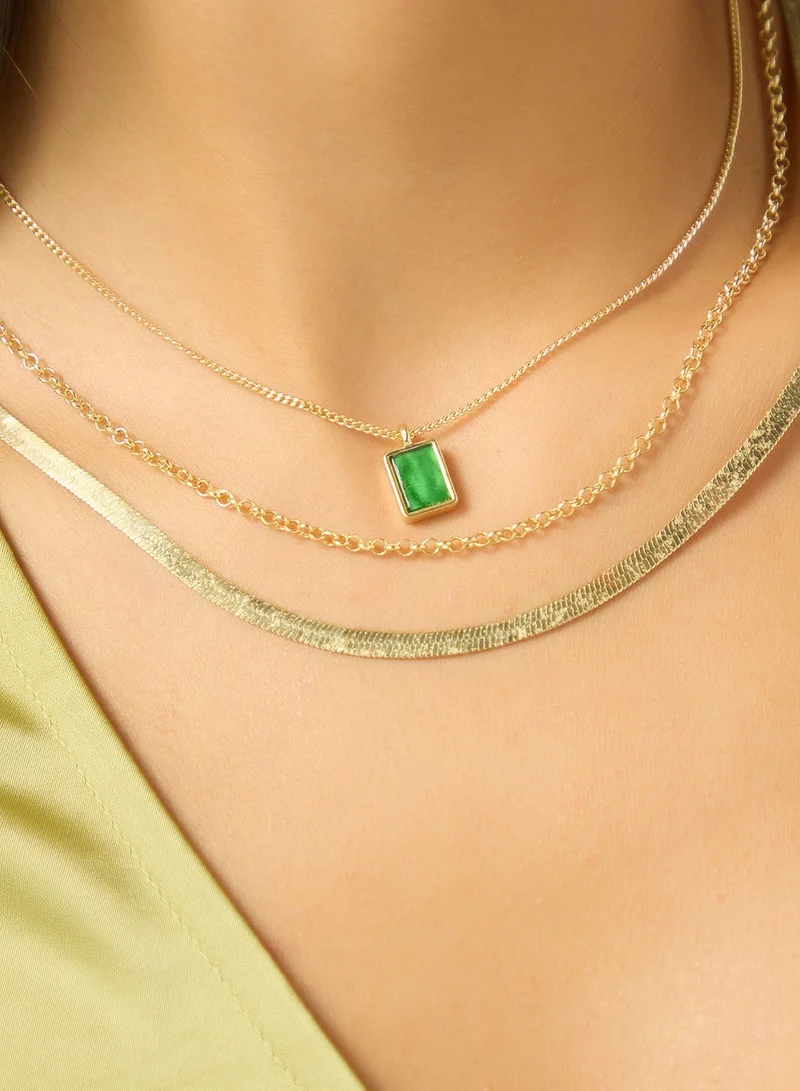 ELLA Dainty Jewel Embellished Layered Necklaces