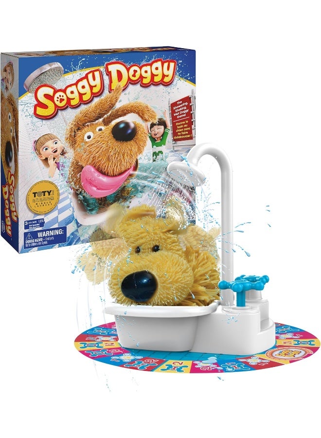 Spin Master Games Soggy Doggy, The Showering Shaking Wet Dog Award-Winning Kids Game Board Game for Family Night Fun Games for Kids Toys & Games, for Kids Ages 4 and Up - Image 1