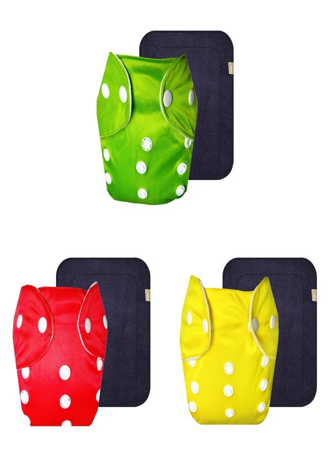 حفاضات قماشية دمبلدو لايت مع حشوة رمادية (عبوة من 3) | شعور بالجفاف والراحة | وسادة ماصة من 6 طبقات | أزرار كبس قابلة للتعديل | موثوق بها من قبل الأمهات | من 3 أشهر إلى سنتين | للجنسين - Image 1