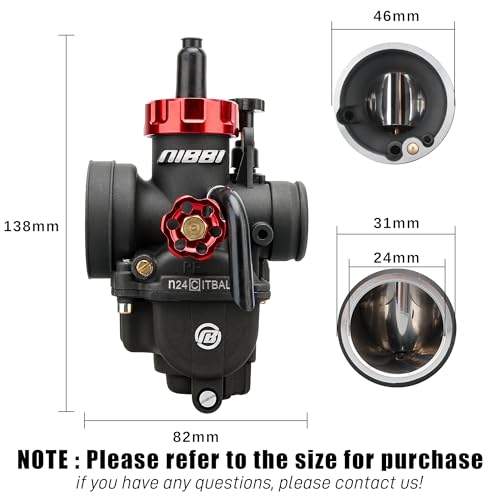 NIBBI PE24mm Carburetor 140cc-150cc Replacement High Performance with Carb Jets, Fit for 140cc-150cc YAMAHA Honda Apollo SSR TTR TAOTAO ATV Dirt Bike Pit Bike GY6 Motorcycle Scooter Moped - Image 2