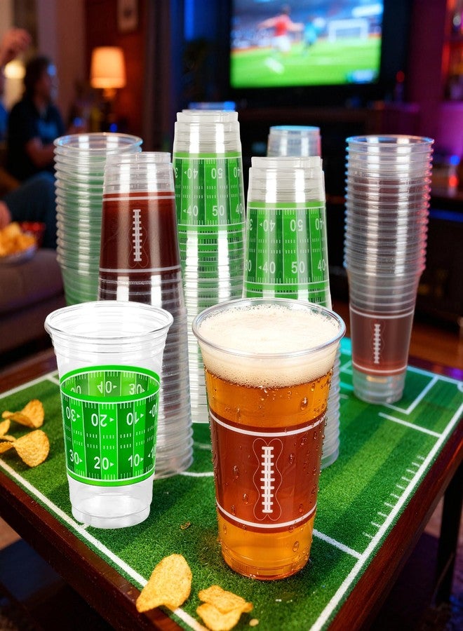 Labrostar Football Cups Football Party Decorations 50Pcs 16oz Disposable Game Cup Tailgate Events Drinkware Decorations for Football Party Supplies Touchdown Favors Football Birthday Party Decorations - Image 2