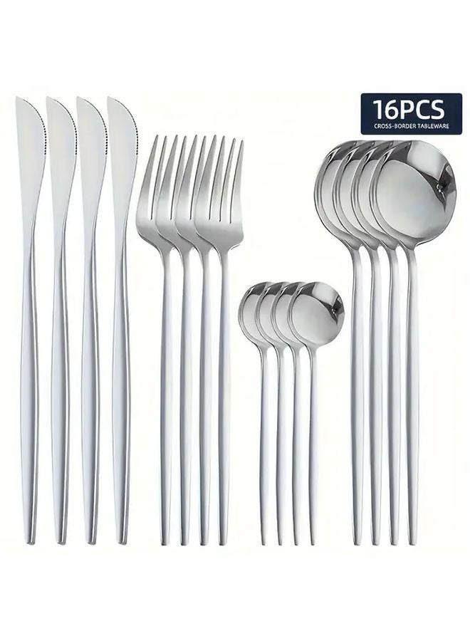 20pcs Stainless Steel Cutlery Set Forks Spoons Knives Dishwasher Safe - Image 5