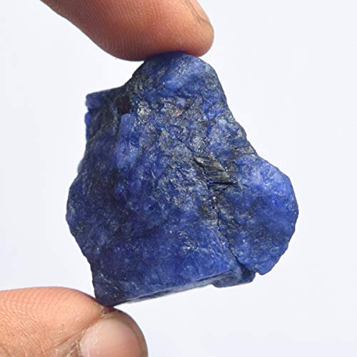 GEMHUB Genuine Blue Sapphire Gem 120.00 Ct Certified Natural Blue Sapphire, Uncut Rough Healing Crystal Sapphire - Image 2