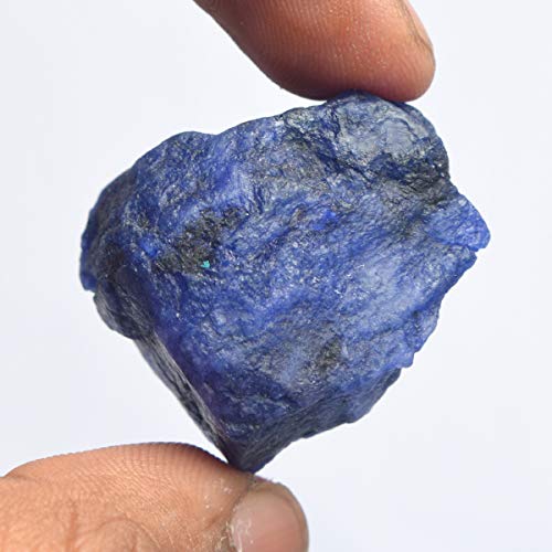 GEMHUB Genuine Blue Sapphire Gem 120.00 Ct Certified Natural Blue Sapphire, Uncut Rough Healing Crystal Sapphire - Image 4