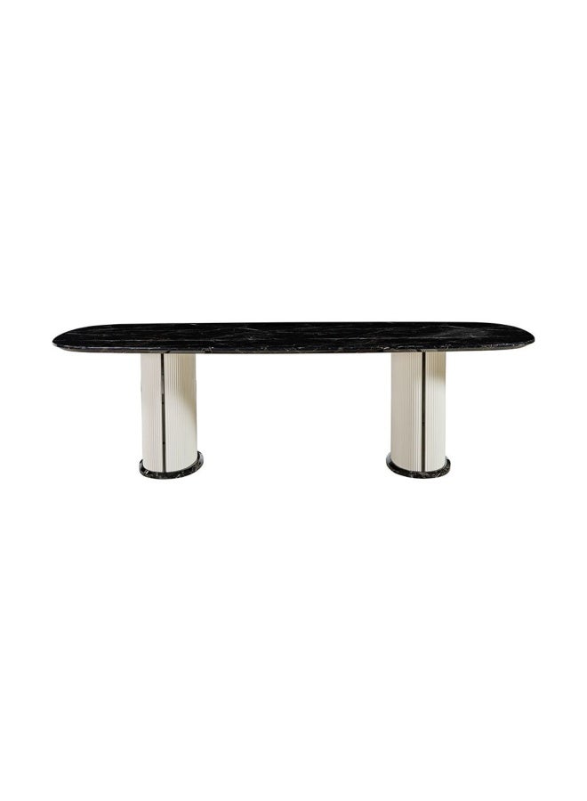 DANUBE HOME Krisalis 1 + 8 Dining Set - Beige/Black  - Image 4