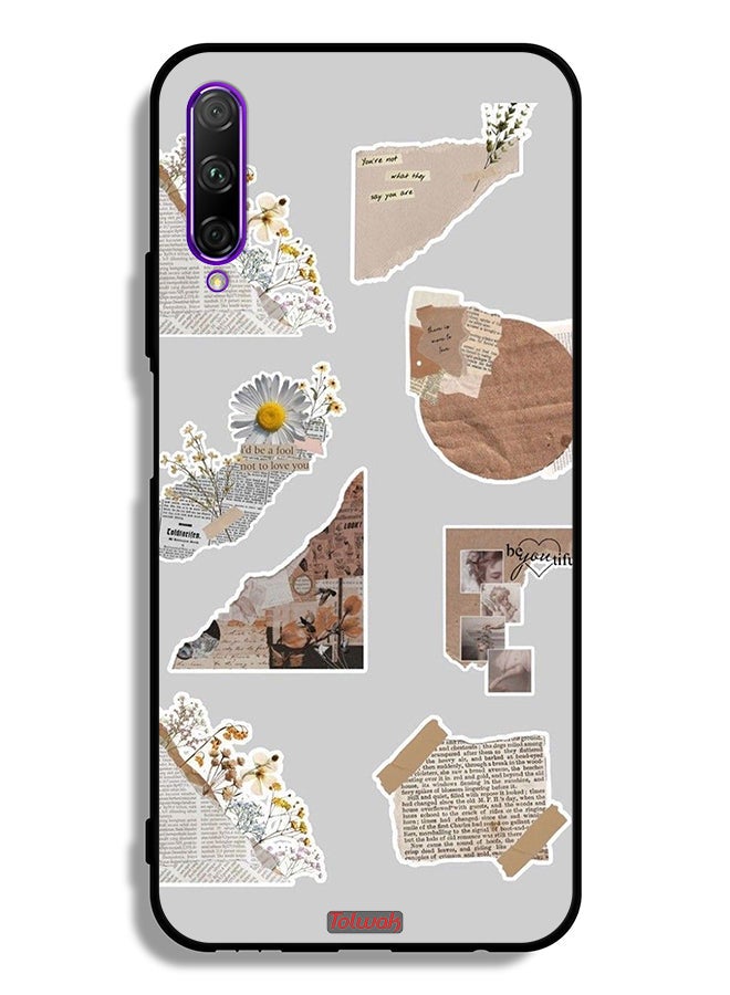 Tolwak Honor 9X Pro Protective Case Cover Pieces Of Paper Stickers - Image 2