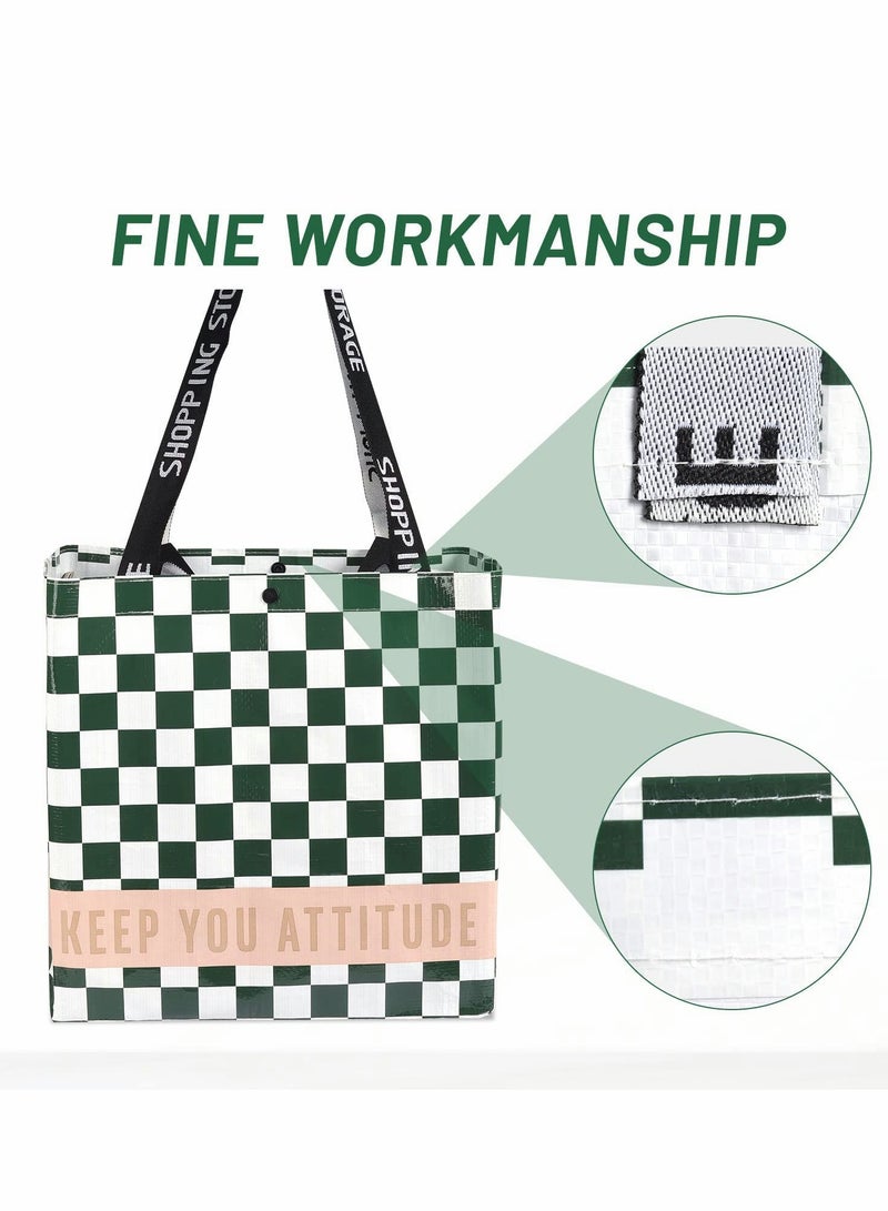 KASTWAVE 3 Pack Reusable Shopping Bags, Waterproof Grocery Bags Collapsible Tote Bags for Picnics, Laundry, House Storage, Extra Large & Durable Foldable Shopping Bags (11.4 x 8.3 x 12.2 inches) - Image 5