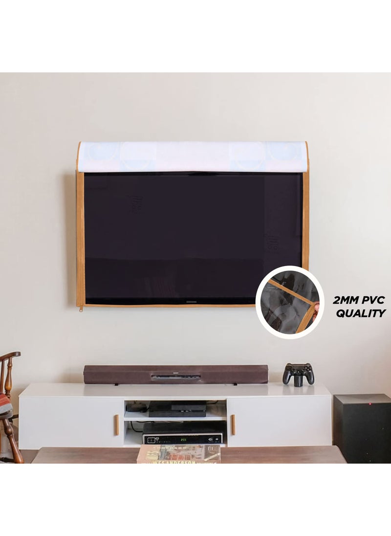 E-Retailer ERetailer Transparent LCDLED TV Protector Cover with Zipper Enclosure for 26 Inch Suitable for All Major Brand Model ColorBrown Size2553x17 Inches  - Image 2