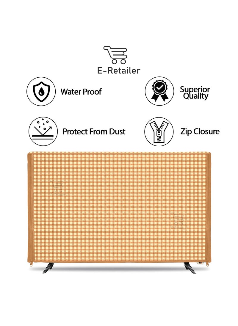 E-Retailer ERetailer Transparent LCDLED TV Protector Cover with Zipper Enclosure for 26 Inch Suitable for All Major Brand Model ColorBrown Size2553x17 Inches  - Image 4