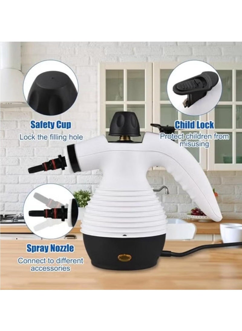 دينكس منظف بخار عالي الضغط، منظف بخار صغير للمطبخ والمنزل متعدد الألوان أصفر/أسود/أبيض - Image 1