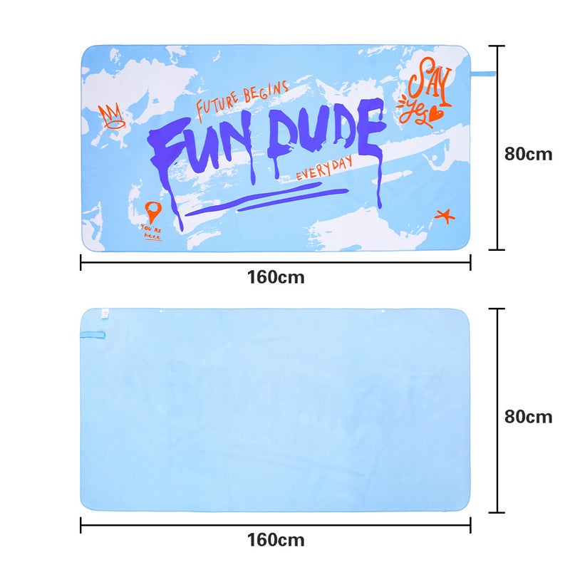 Wearable Quick-Drying Beach Towel, Sports Absorbent Towel, Microfiber Sun Protection Portable Hot Spring Bath Towel - Image 1