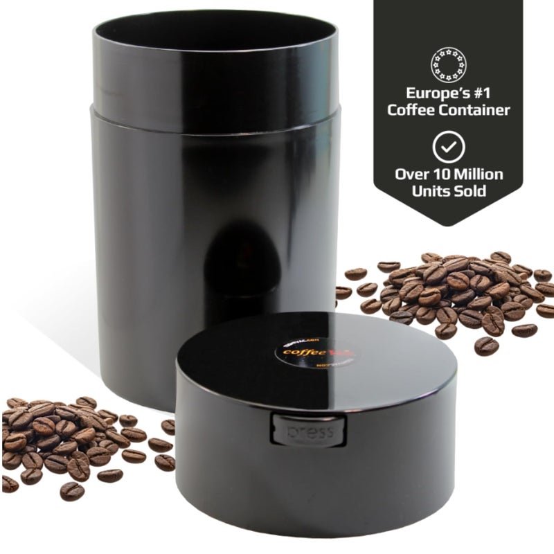 COFFEEVAC 1LB Patented Airtight Multi-use Vacuum Works as Smell Proof Ground Coffee Bean Containers. Black Cap and Body, 1.85-Liter/1.6-Quart - Image 3
