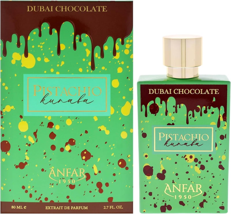 Anfar Pistachio Kunafa by Anfar 1950 – Luxury Unisex Perfume with Rich Chocolate, Pistachio, Amber Vanilla & Cardamom, 80ml Extrait De Parfum - Image 1