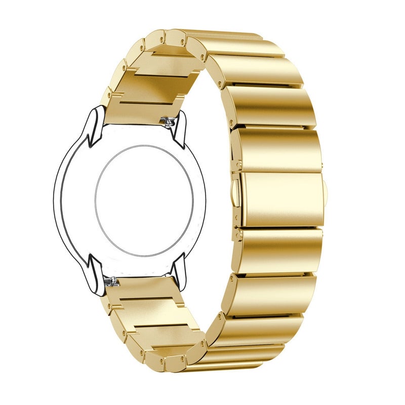 erorex 22Mm For Huawei Watch Gt2E Gt2 46Mm A Flat Buckle Stainless Steel Watch Band (Golden) - Image 3