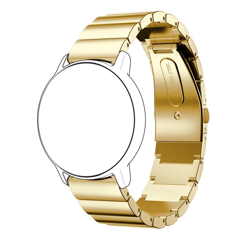 erorex 22Mm For Huawei Watch Gt2E Gt2 46Mm A Flat Buckle Stainless Steel Watch Band (Golden) - Image 2