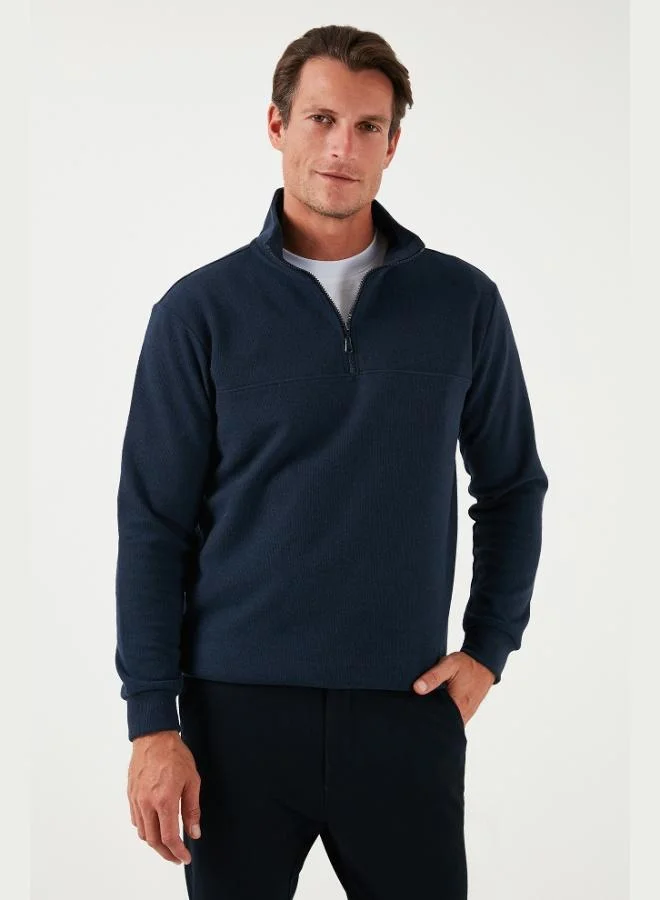 Buratti Buratti Cotton Regular Fit Half Zipper Stand Collar 2-Pack Sweater Men's SWEATER 456112S2