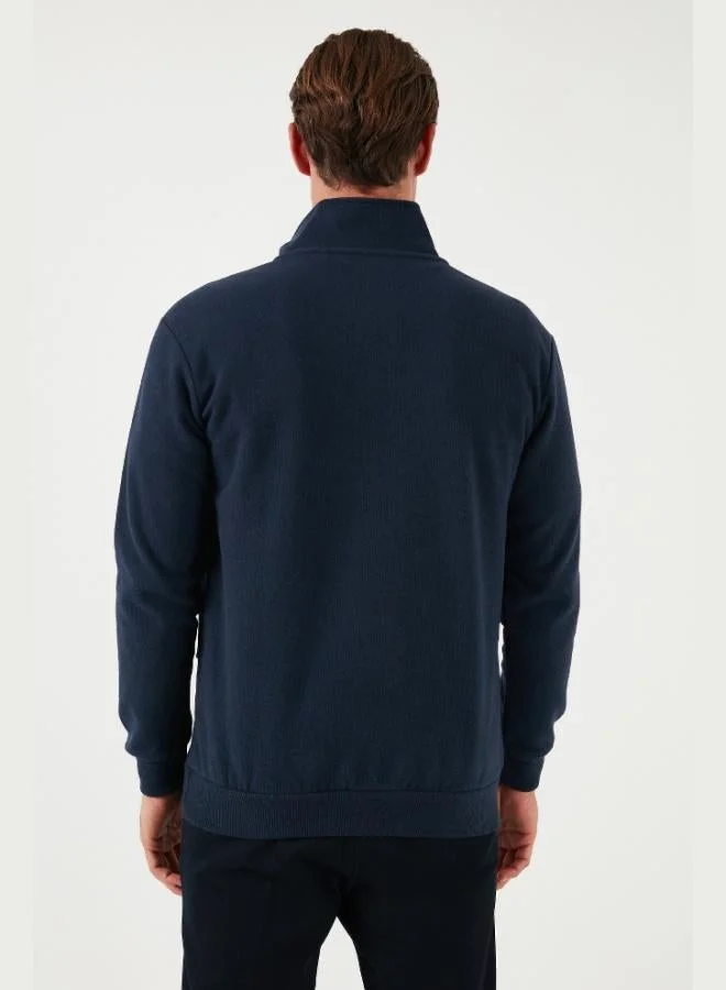 Buratti  Buratti Cotton Regular Fit Half Zipper Stand Collar 2-Pack Sweater Men's SWEATER 456112S2 for Men | Best Price UAE