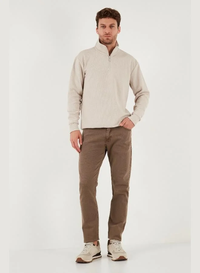 Buratti  Buratti Cotton Regular Fit Half Zipper Stand Collar 2-Pack Sweater Men's SWEATER 456112S2 for Men | Best Price UAE