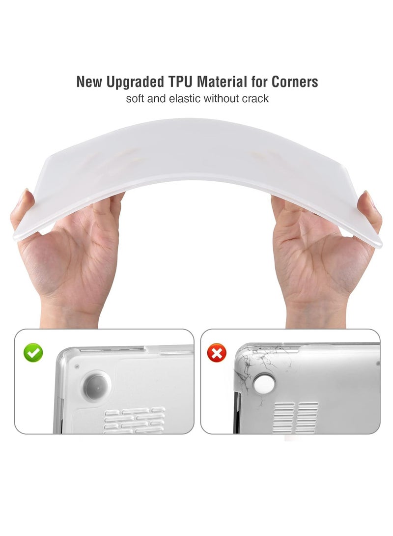 Plastic Hard Shell Case Compatible with MacBook Pro 14 inch Case 2025 2024 2023 2022 2021 M4 A3112 A3185 A3401 M3 A2918 A2992 M2 A2779 M1 A2442,Frosted Transparent - Image 4