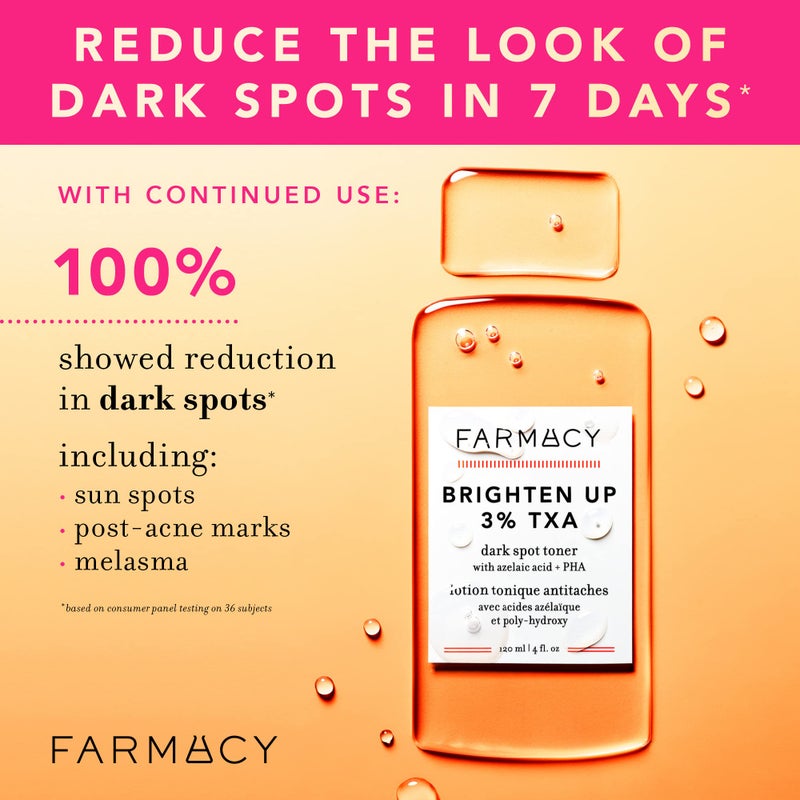 Farmacy 3% TXA Toner for Face - Brightening Face Toner for Oily Skin - Liquid Exfoliant with Azelaic Acid + 5% PHA to Target Visible Dullness + Help Reduce Uneven Skin Tone (120ml) - Image 2