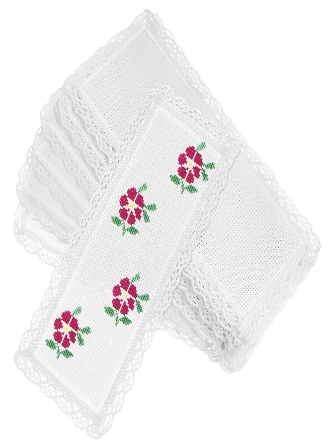 SHINEOFI 12pcs Cross Stitch Bookmark Books Decor Book Decorations Embroidery Kit Cross Stitch Kits Handmade DIY Blank Fabric Embroidery Material Suite White - Image 1