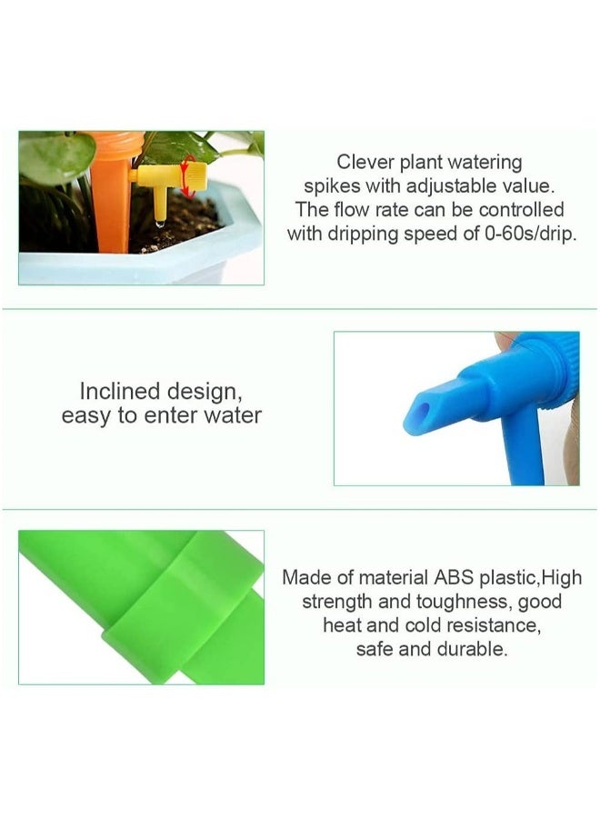 Generic Plant Watering Devices Drip Irrigation Self Spikes with Valve Control Switch Slow Release Vacation Plants System 12 Pack  - Image 4