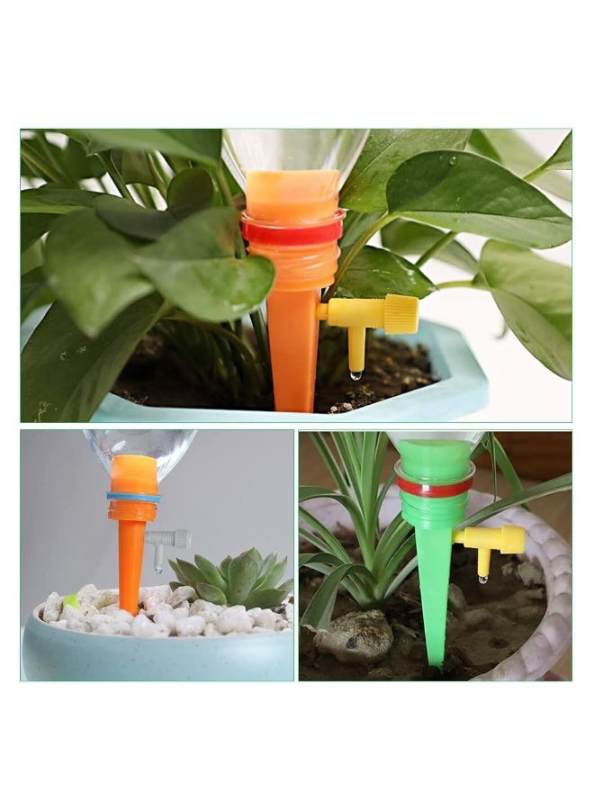 Generic Plant Watering Devices Drip Irrigation Self Spikes with Valve Control Switch Slow Release Vacation Plants System 12 Pack  - Image 2
