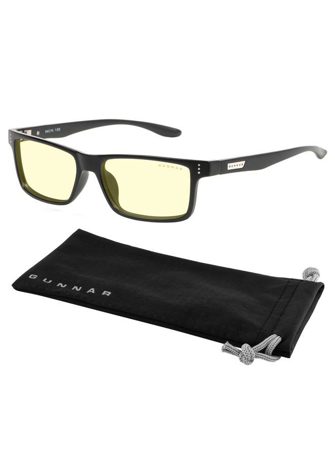 GUNNAR Blue Light Reading Glasses - Blocks 65% Blue Light - Vertex, Gray Crystal, Amber Tint, Pwr +2.0 - Image 3