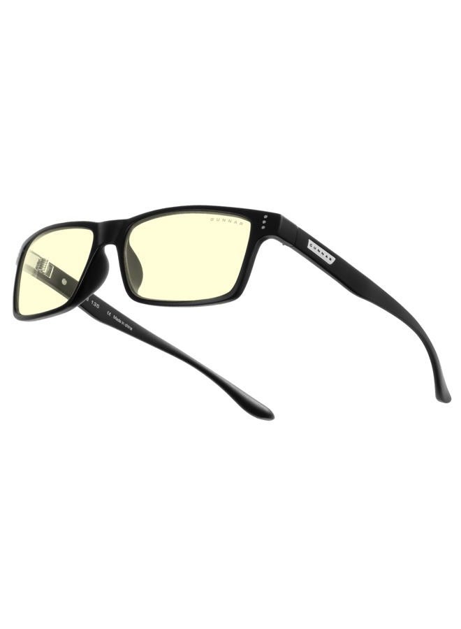 GUNNAR Blue Light Reading Glasses - Blocks 65% Blue Light - Vertex, Gray Crystal, Amber Tint, Pwr +2.0 - Image 1