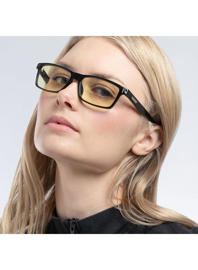 GUNNAR Blue Light Reading Glasses - Blocks 65% Blue Light - Vertex, Gray Crystal, Amber Tint, Pwr +2.0 - Image 5