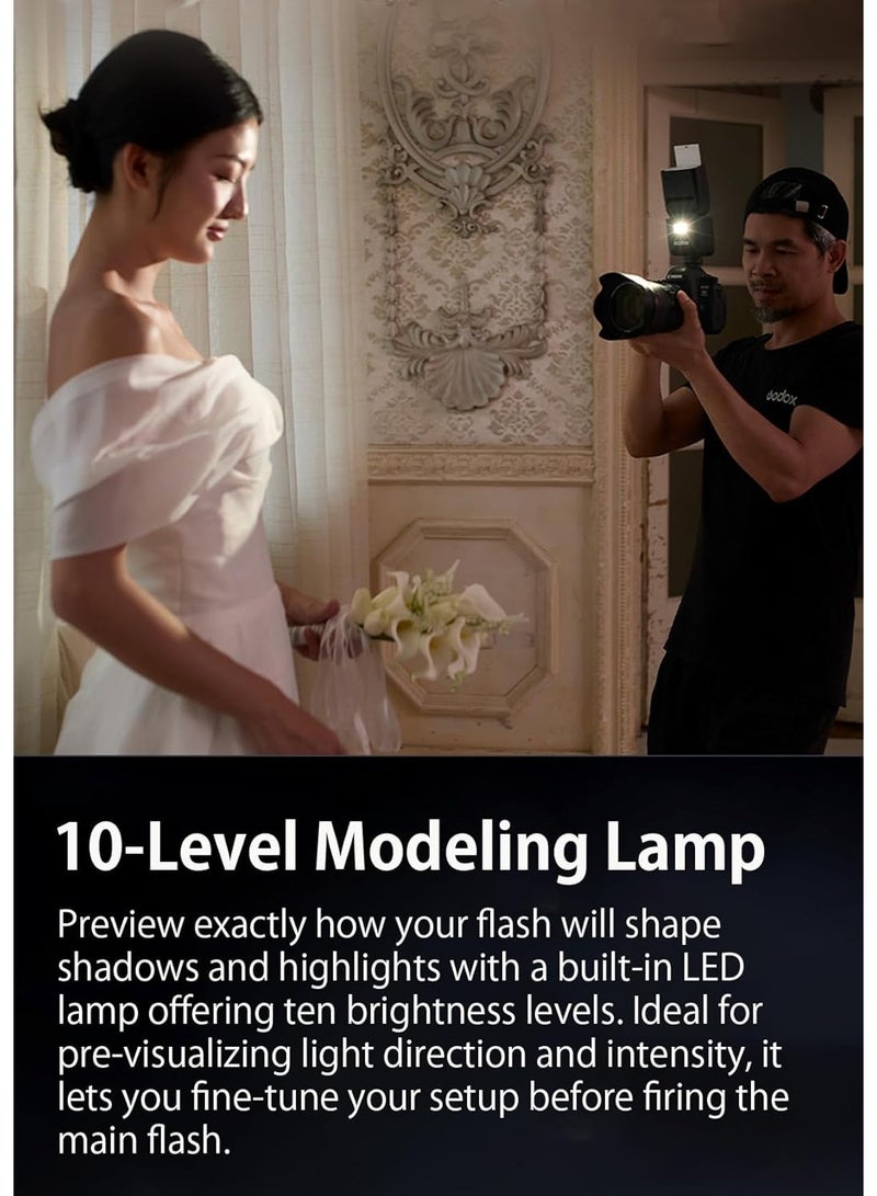 Godox V480C Camera Flash Speedlite, V480 C Touch Screen GODOX Flash, GN50 HSS 1/8000s Sync,Compatible with Canon EOS R RP R5 R6 R5 Mark II 90D R6 Mark II 750D 5D Mark IV M50 M3 6D Mark II - Image 4